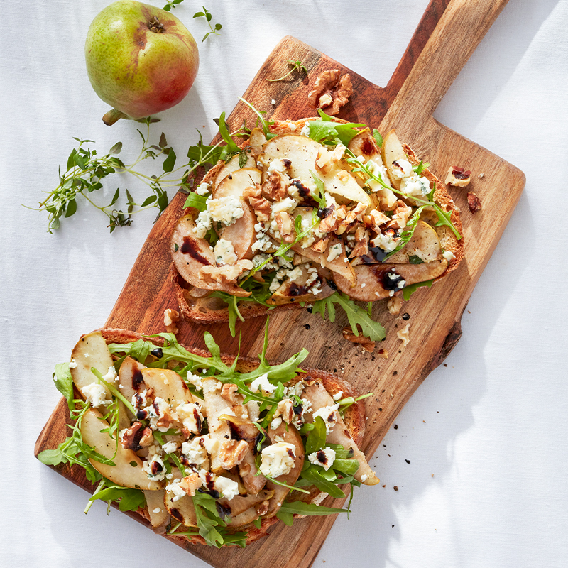 Bruschetta Pære Valnød Blåost 800X800px