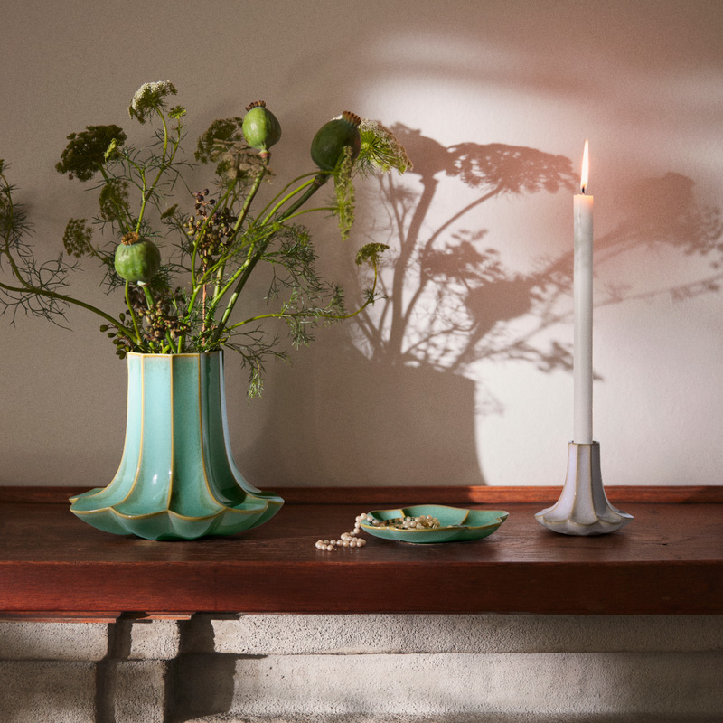 Kantarel Vase Lysetage Bordfas