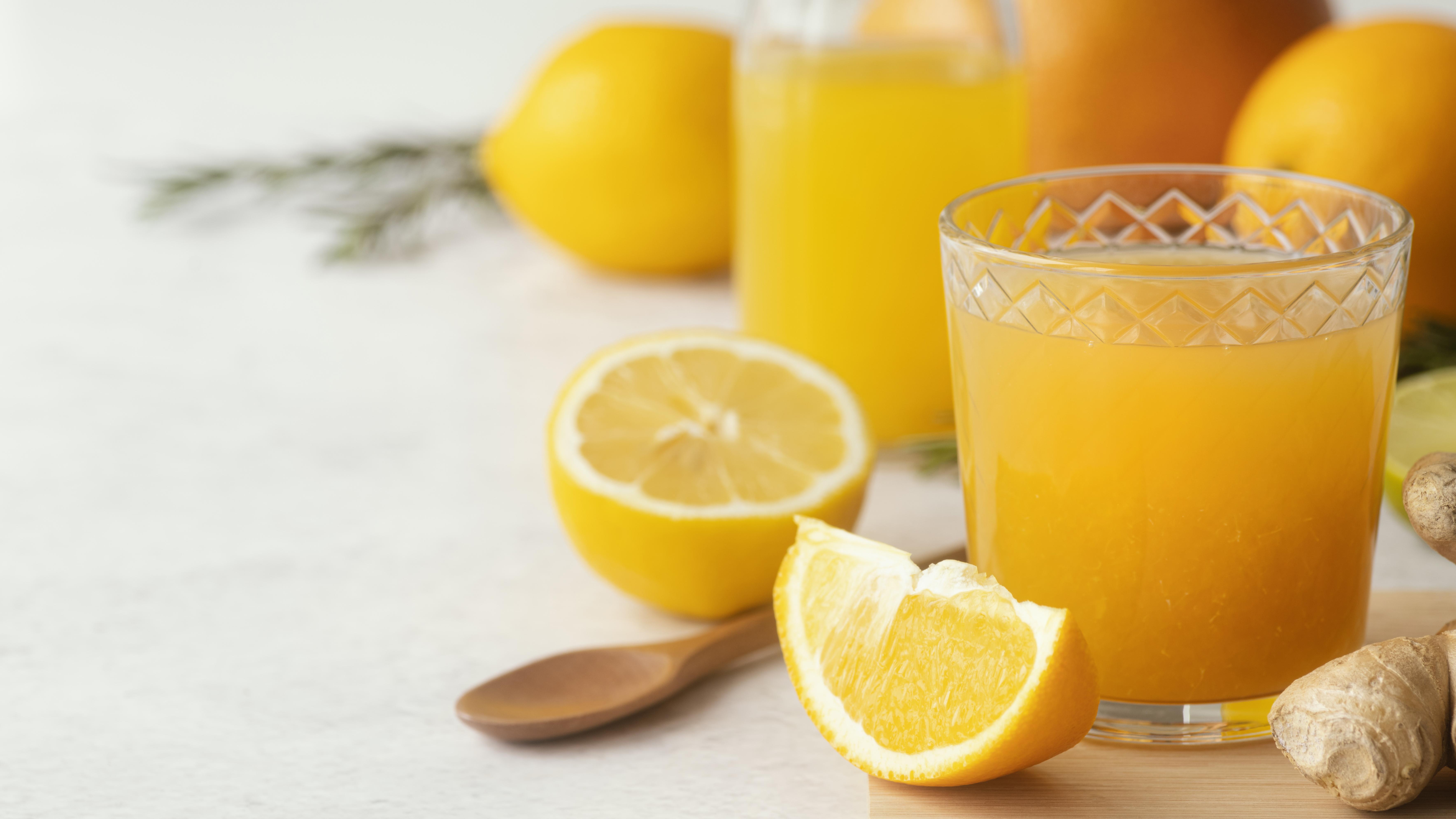 Delicious Orange Juice Glass