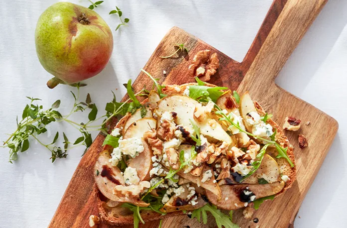 Bruschetta Pære Valnød Blåost 700X460px