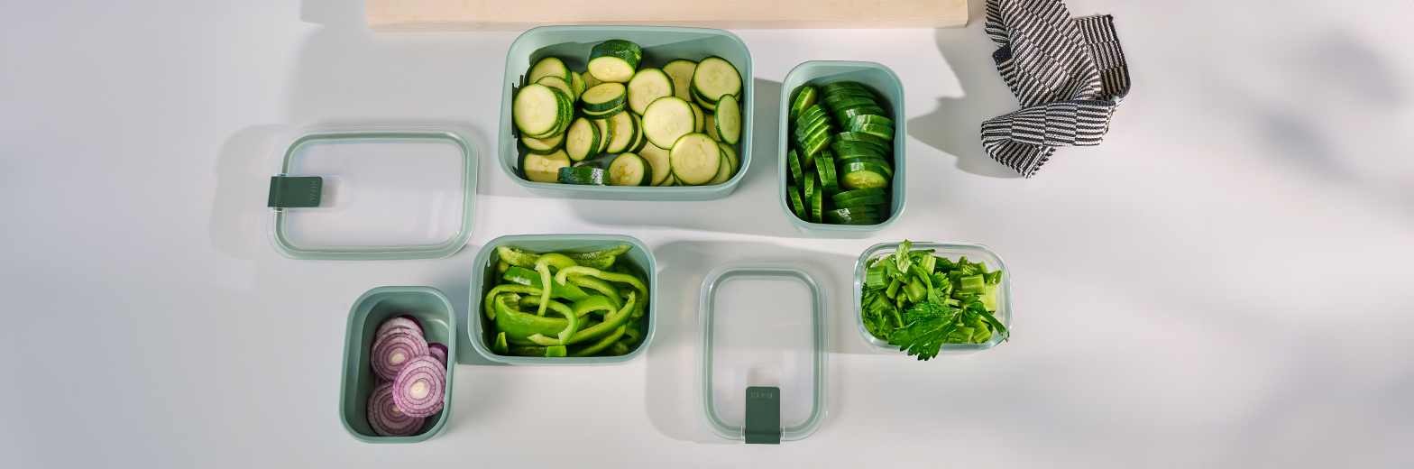 Mepal Food Storage Boxes Easyclip Organisation In The Fridge 1568X520px