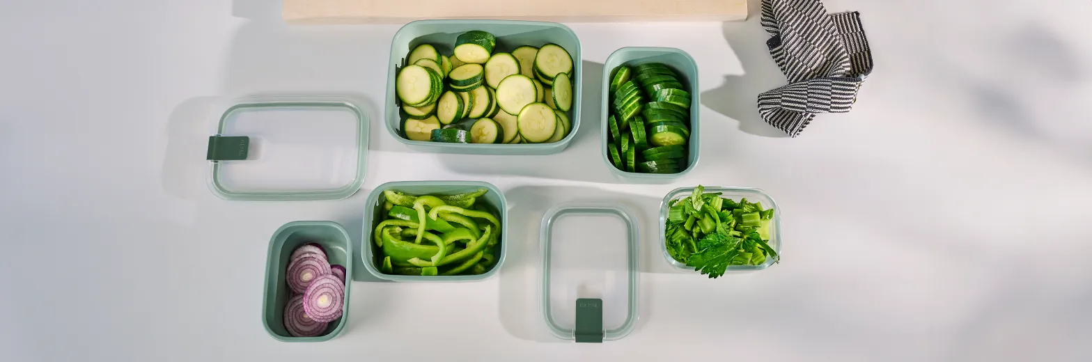 Mepal Food Storage Boxes Easyclip Organisation In The Fridge 1568X520px