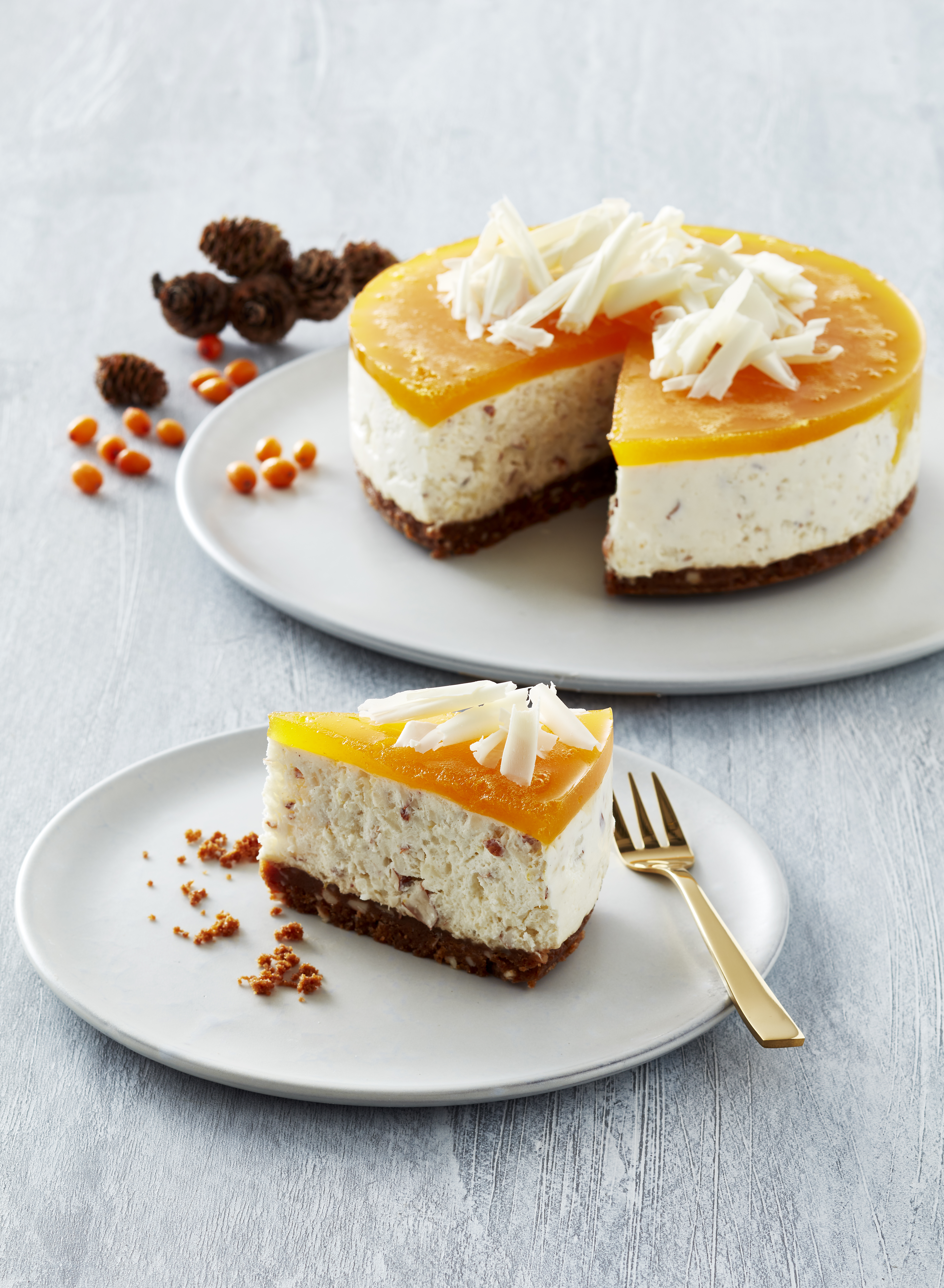 Risalamande cheesecake med brunkage